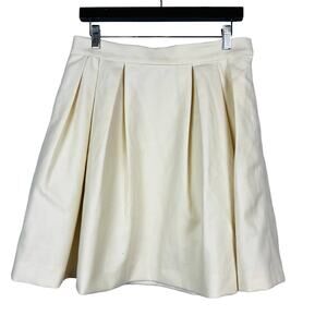 Hadleigh's Full Silk Skirt Knee Length Made in Italy Cream - 45